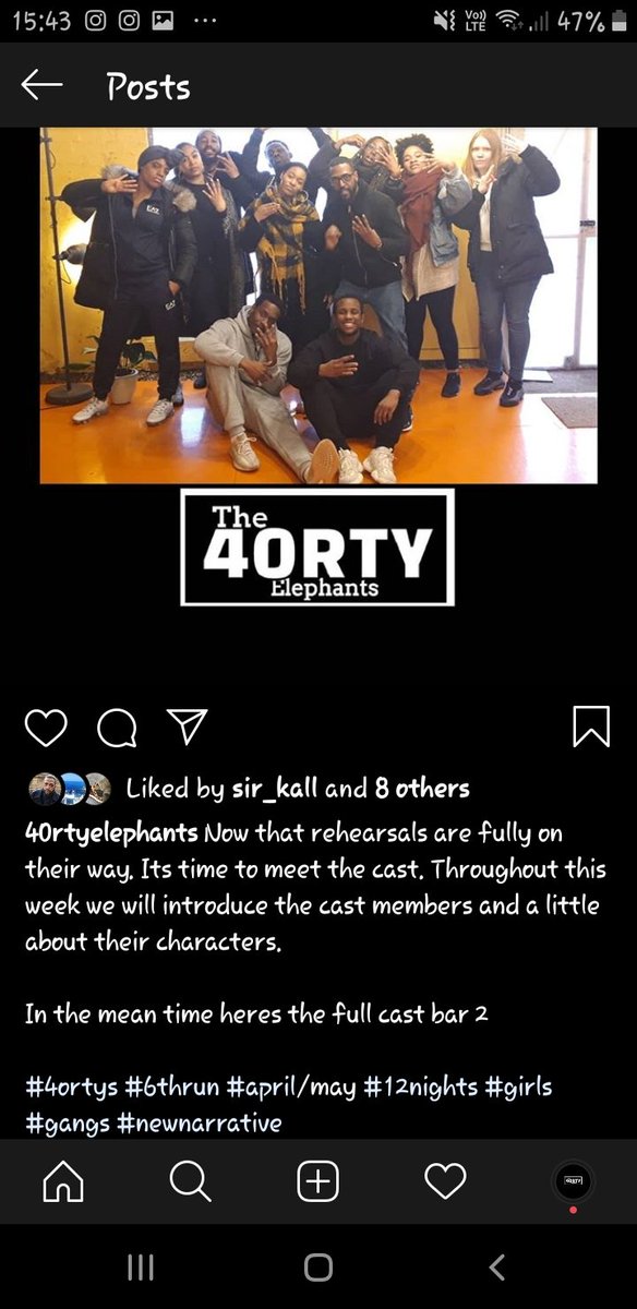 The 40rtys Elephants cast -follow our insta journey @40rtyelephants and catch up as we work towards our 6th run this April