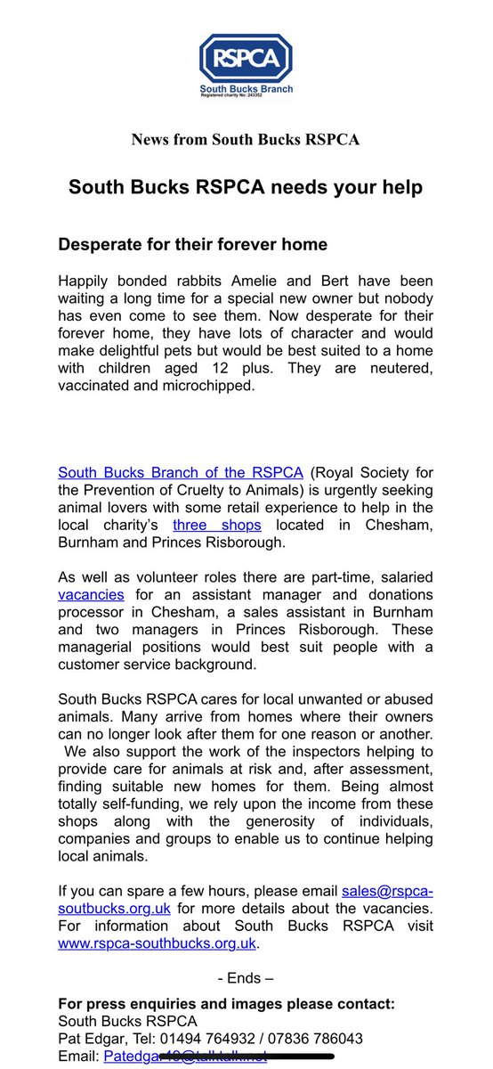 RSPCASouthBucks tweet picture