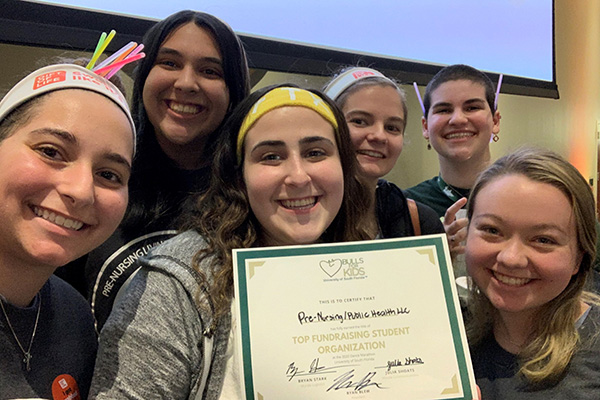 Congratulations to the Pre-Nursing/Public Health LLC for winning "Top Fundraising Student Organization" at the <a href="/bullsforkids/">Bulls For Kids</a> Dance Marathon!

We hope this is just the start of you all #MakingLifeBetter! #BullNurses 💃🤘🕺