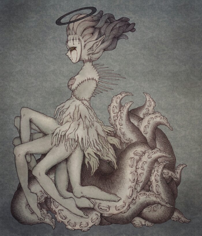 untiman524's tweet photo. #人外のイラストだけで興味を持ってくれる方へ届け
#春の創作クラスタフォロー祭
1年ぶりくらいのお絵描き垢再開です( ˶ˆ꒳ˆ˵ )
2ヶ月に1枚程度の遅筆野郎ですが、よければ～☺️💕 https://t.co/sn5pLEaAST