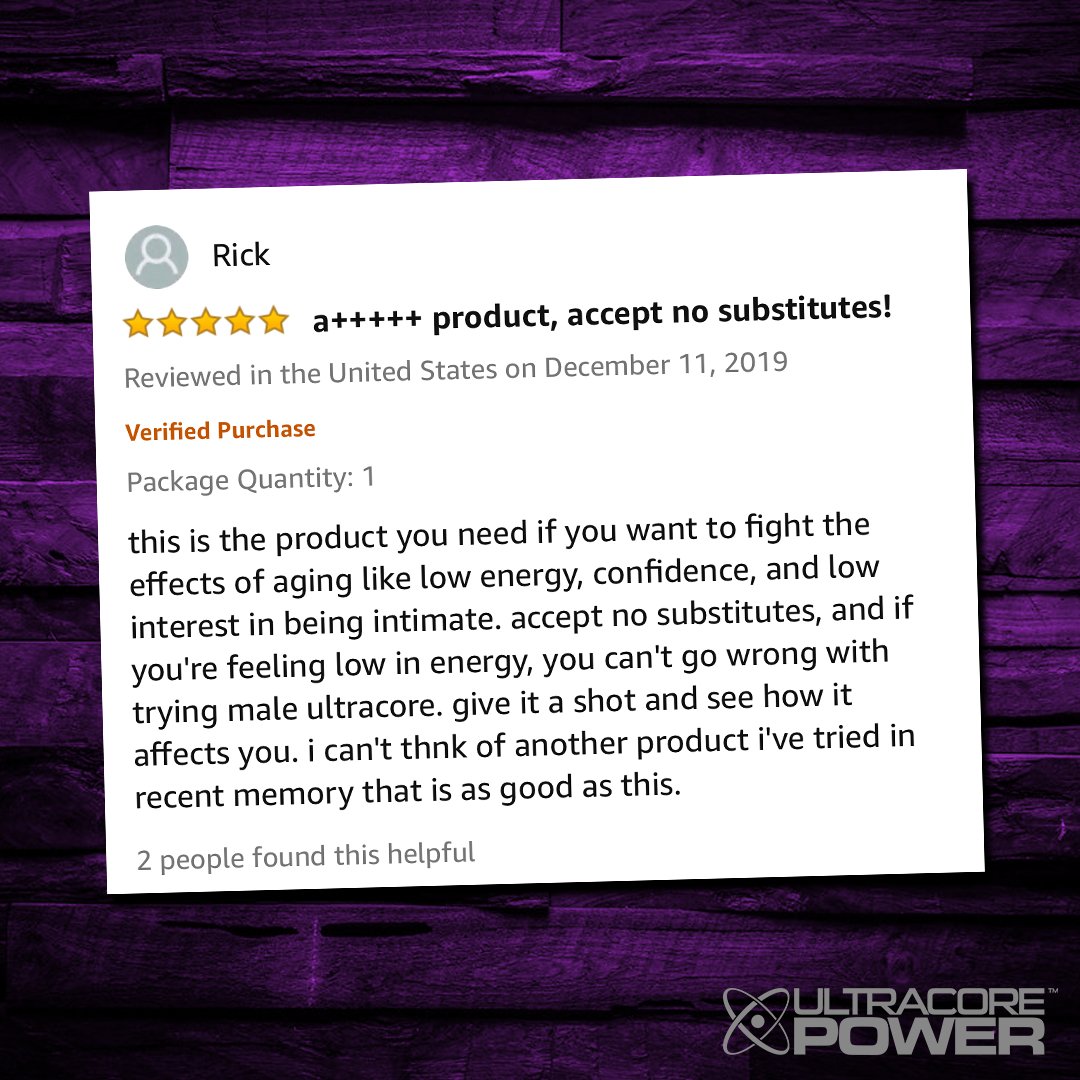 UltraCore_Stack's tweet photo. Rick tells it as it is. fight the effects of aging by naturally building up your own testosterone levels. Stop settling for average, start looking younger and feeling younger.
#ultracorepower #maleultracore #testbooster #testimonial #realresults #energy #focus #superiorchoice https://t.co/uj16zPwBy4