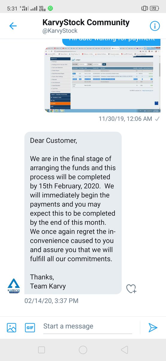 AmitJethava13's tweet photo. @KarvyStock @SEBI_India @NSDLeGovernance I don't got any update from karvy till now or i don't get payment in my bank https://t.co/MrlZwDbf1i