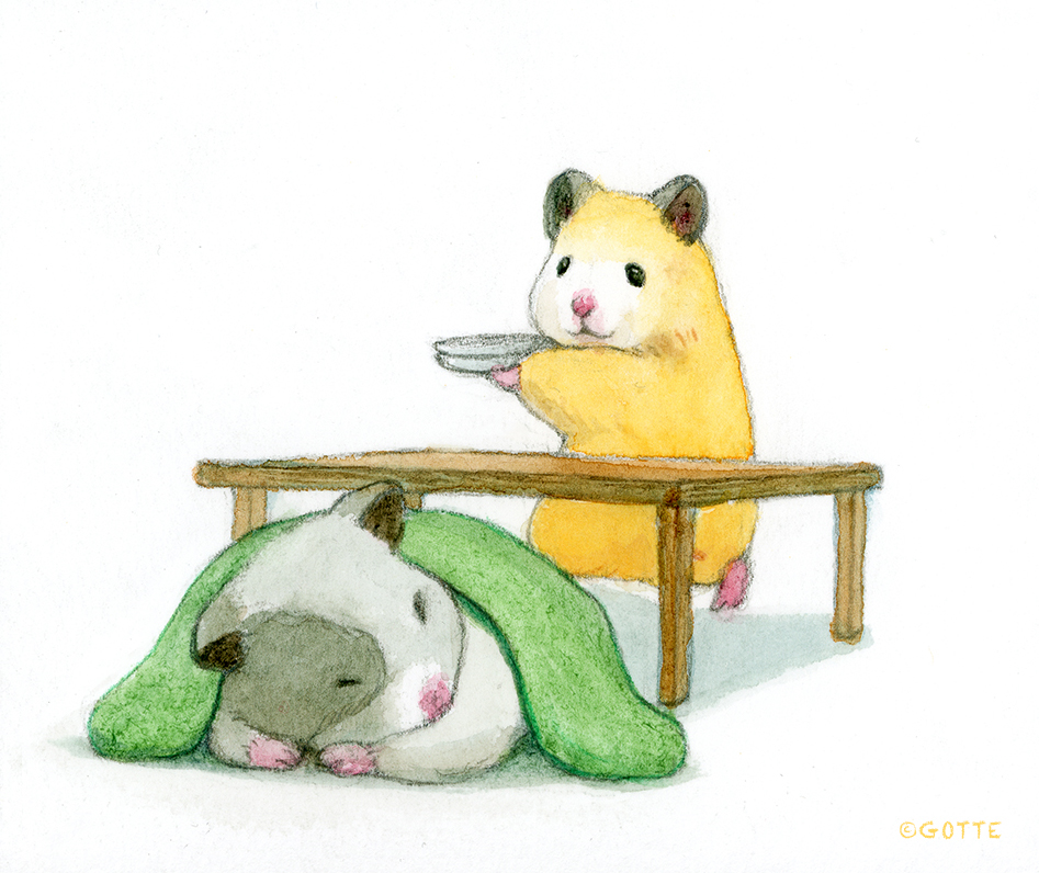 「ごはん 」|GOTTE🐹HamsterPainterのイラスト