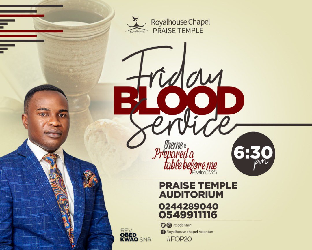 PsObed's tweet photo. The Blood will speak on Friday!!! #BloodService #PraiseTemple 
@Majesty_Sedem @M_4_Mas @etiamtorgbenu99 @adomphotography @EstherSackey14 @B_da_maestro @nii_hector @Maame_Adwoa621 @asafoadjeijojo https://t.co/D1Gedkiuaj