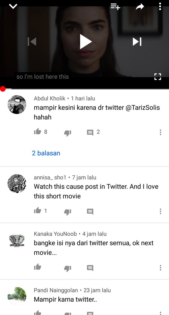 Banyak yang nyangkut ke satu kanal YouTube buat nonton I Know You from Somewhere. Sayangnya memang bukan kanal resmi, karena filmnya cuma ada di Vimeo.Kalau mau yang resmi, bisa coba kesini dengan catatan hidupin dulu VPN-nya.  https://www.shortoftheweek.com/2017/10/23/i-know-you-from-somewhere/