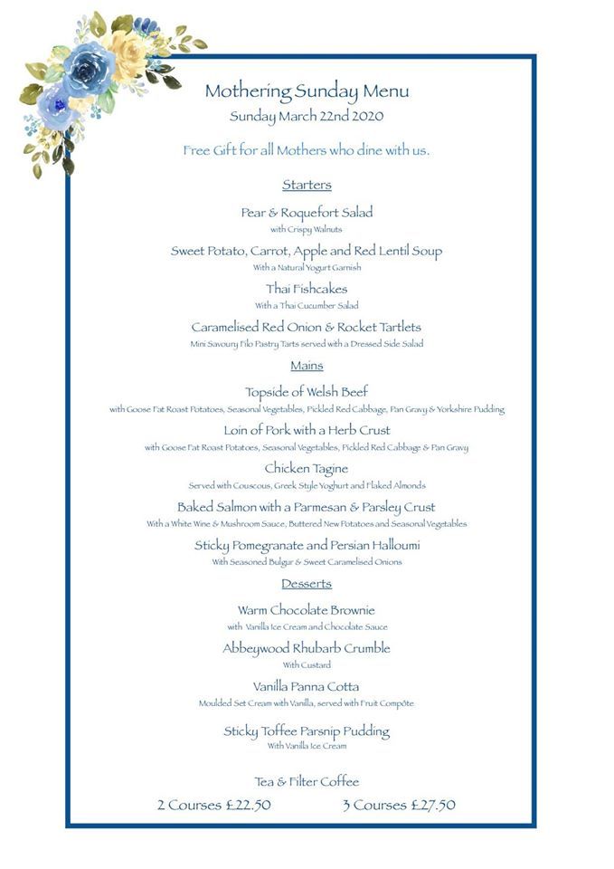 Mother's Day is on March 22nd. Treat your Mum to a special meal, surrounded by our beautiful Gardens. Our afternoon teas are also available to book.

Give us a call on 01606 889477 to reserve your table.

#MothersDay #MothersDayGifts #MothersDay2020 #Cheshire #AfternoonTea