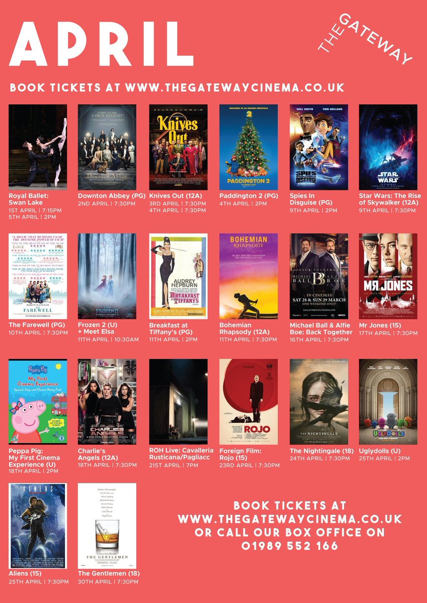 CheltCinematic's tweet photo. .@TheGateway_Ross showing these films soon https://t.co/OUY20tHgZn