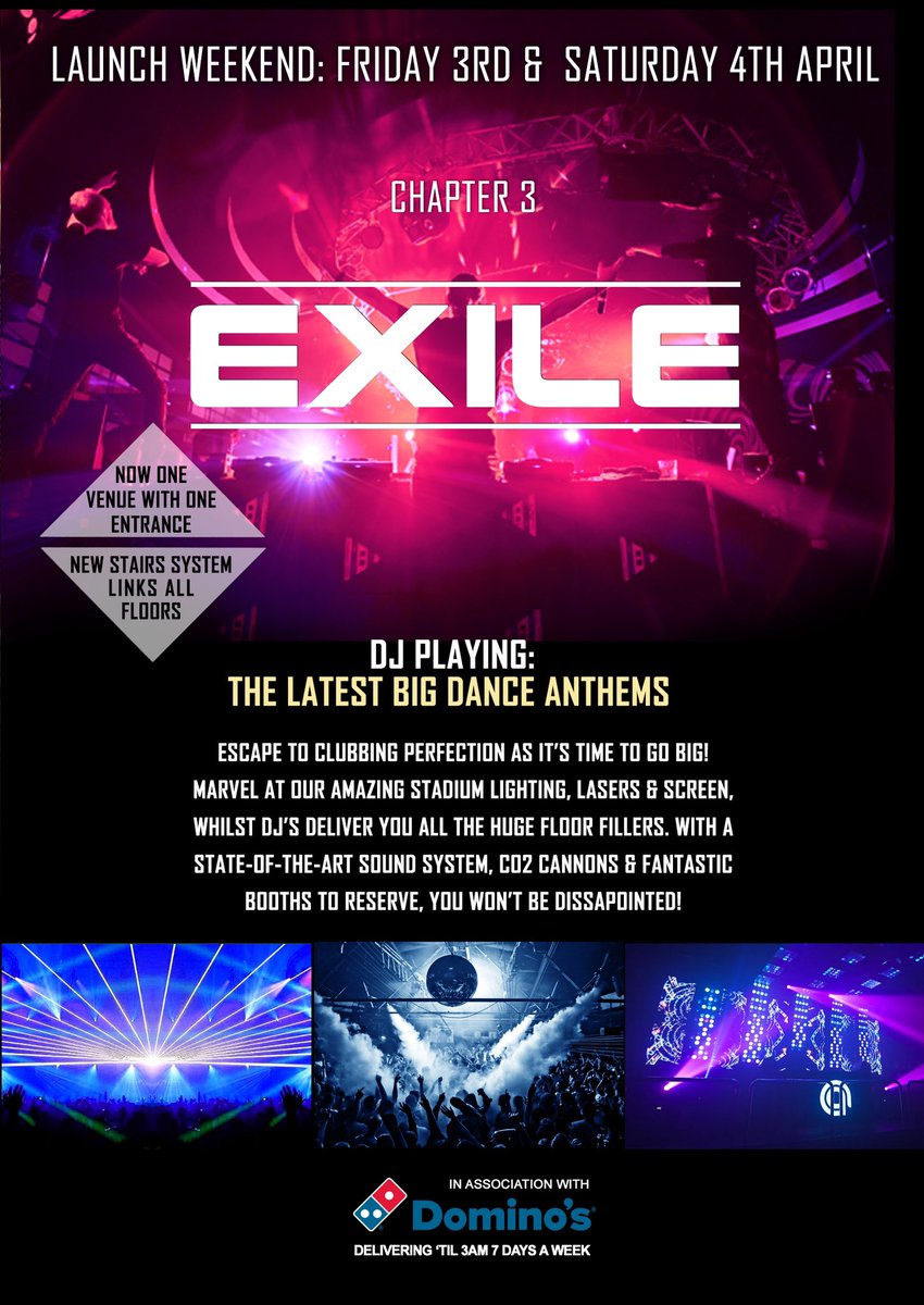 We have 3 BRAND NEW ROOMS!!

🔥 PLAY

🔥 DISCO DISCO

🔥 EXILE

Which is going to be your favourite??

Text: LAUNCH + YOUR NAME to 01253 531538 to get on the launch weekend guest list! (Standard network charges apply) #blackpool #trilogy