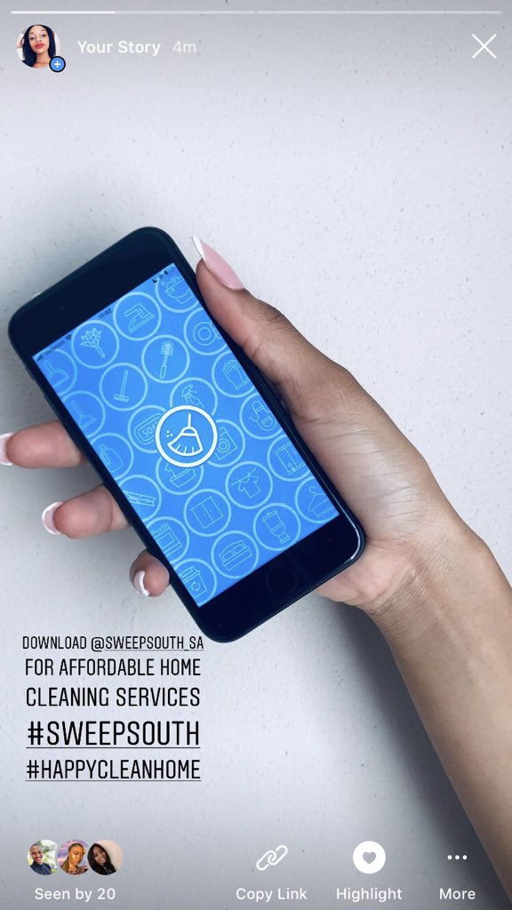 phindile_x's tweet photo. Most days I really donβt feel like cleaning or even getting out of my bed. @sweepsouth_sa came through for the girl with providing me with the means of booking rated&reviewed domestic workers online #sweepsouth
Use my referral code to get R150 off for your booking #cleanhappyhome https://t.co/7vrlspZwDs