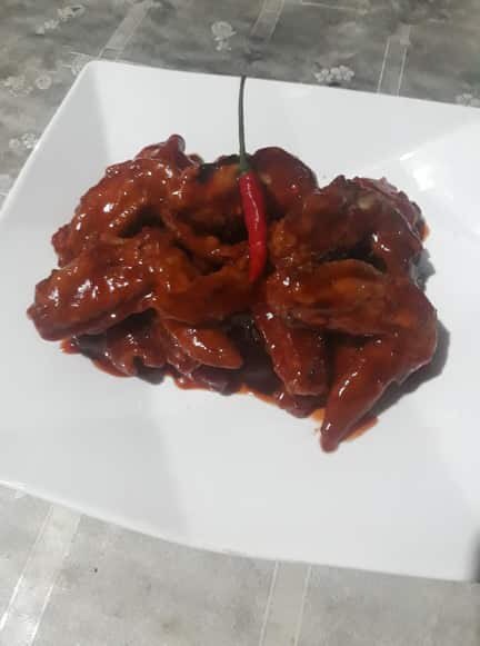 Hot and spicy bbq fried chicken