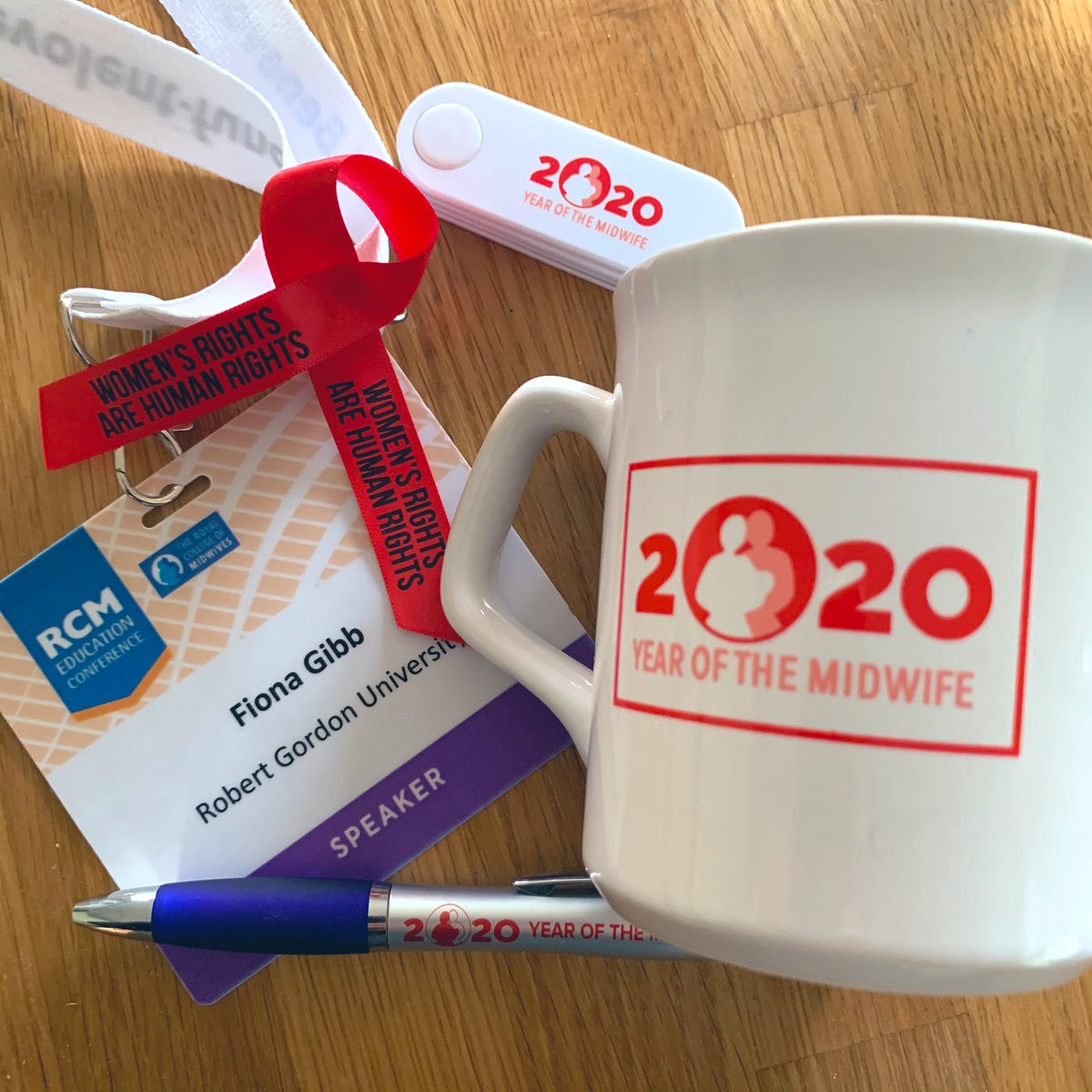 Fi_Gibb's tweet photo. Thank you @MidwivesRCM for inviting me to #rcmedconf20 to speak about the Scottish 🏴 implementation of #futuremidwife. Great day! Loving the #Midwives2020 freebies. #RCMWeWearRed https://t.co/vipiv7lOTt
