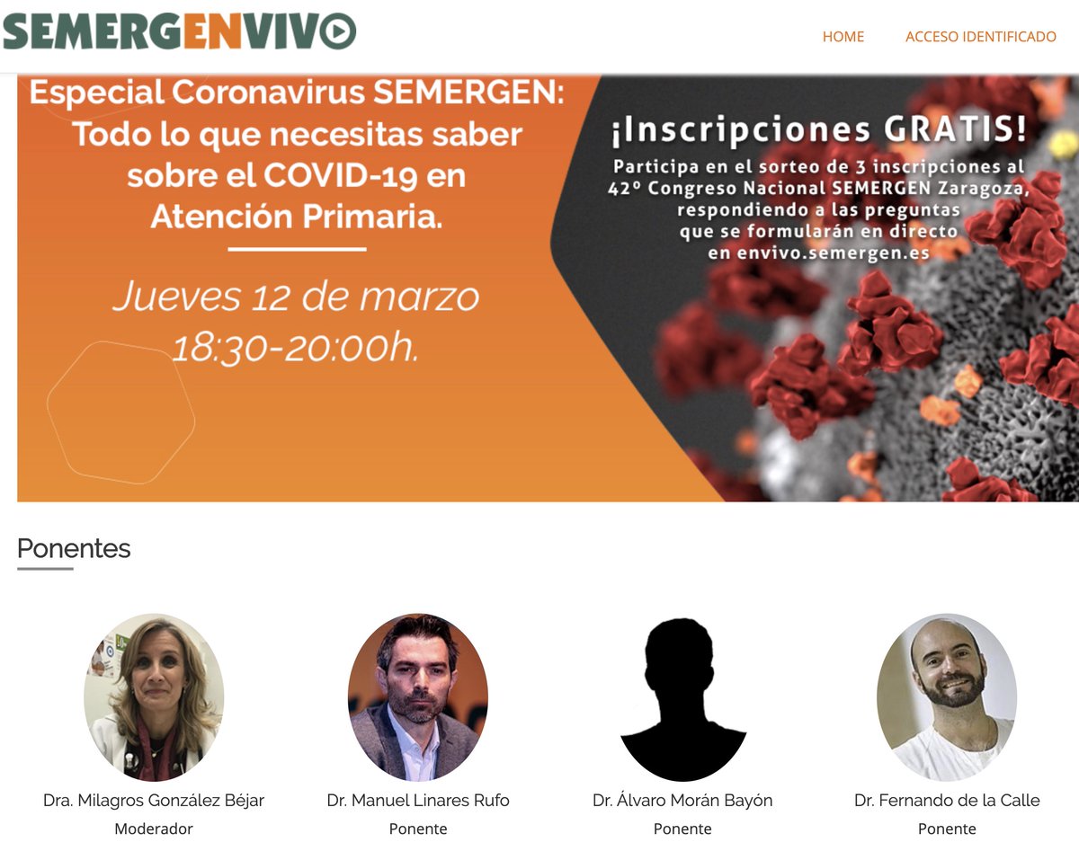 SEMERGENap's tweet photo. 🔜JUEVES 12M a las18:30 
⚠️Todo lo que necesitas saber sobre el COVID-19 en Atención Primaria.
👉Streaming abierto con #FormacionCOVID19 desde https://t.co/IhN0qZUsHn 
RT 🙏 @tureyedro @alfonsobarquill @luisotobajas @vicentejcn
@jespig1962 @LeandroFer59 @ICOMBADAJOZ @iComeca https://t.co/NkiFAstDtm