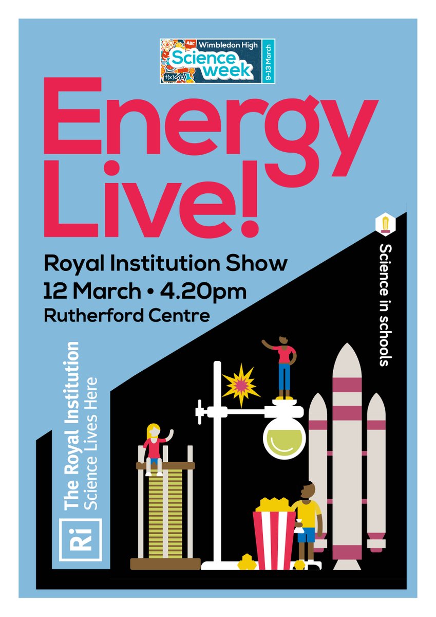 WimbledonHigh's tweet photo. 🔥 Just one more day to go! 😊 Looking forward to welcoming @Ri_Science back this year for the highly anticipated Energy Live! show for #ScienceWeekWHS - students and staff, there might be some tickets left if you're lucky... https://t.co/VMwmnnYBHa https://t.co/vr5us9F7KH