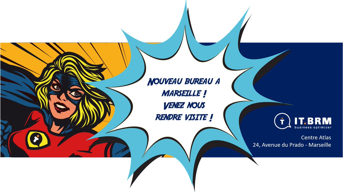 ItbrmC's tweet photo. @itbrmC change d'adresse et a choisi le Centre Atlas de Marseille pour accueillir ses nouveaux bureaux.

Nos deux Super Héros Laurence et Serge vous attendent avec grand plaisir.

Alors qui vient nous voir ?  😉 https://t.co/omuJgSApFv