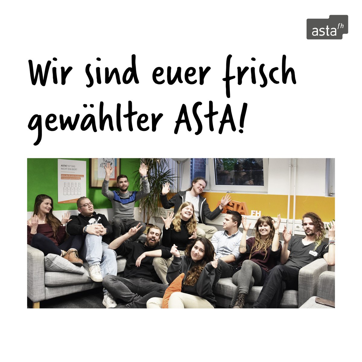 Hi, wir sind euer frisch gewählter AStA und wenden uns endlich auch mal wieder über twitter an euch! Hier bekommt ihr ab jetzt alle wichtigen Informationen zu unseren Veranstaltungen und Angeboten! Bleibt auf dem Laufenden :-)