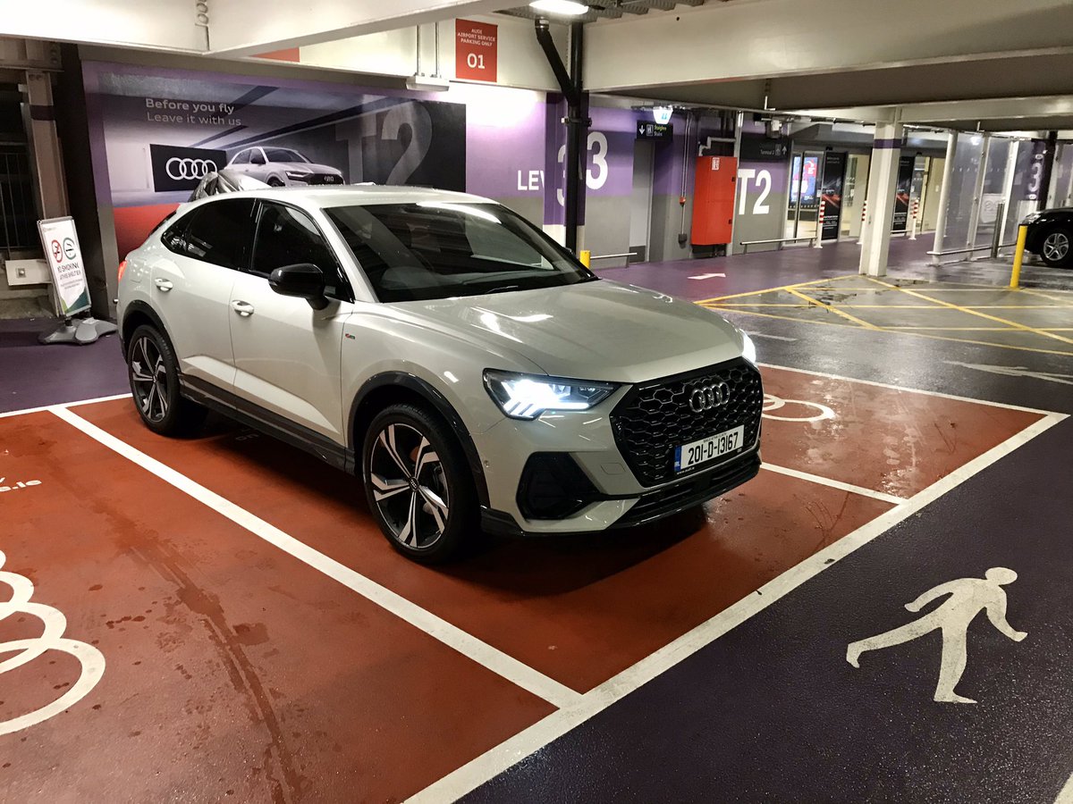 Shane_O_D's tweet photo. Love to come back into Dublin Airport after a tiring trip away to have a shiny clean car right at the terminal for me. Using the airport service by @audiireland to pick up this week’s test car, the new Q3 Sportback. It’s the pick of the Q3 range I reckon. https://t.co/dZdkjMZhNS