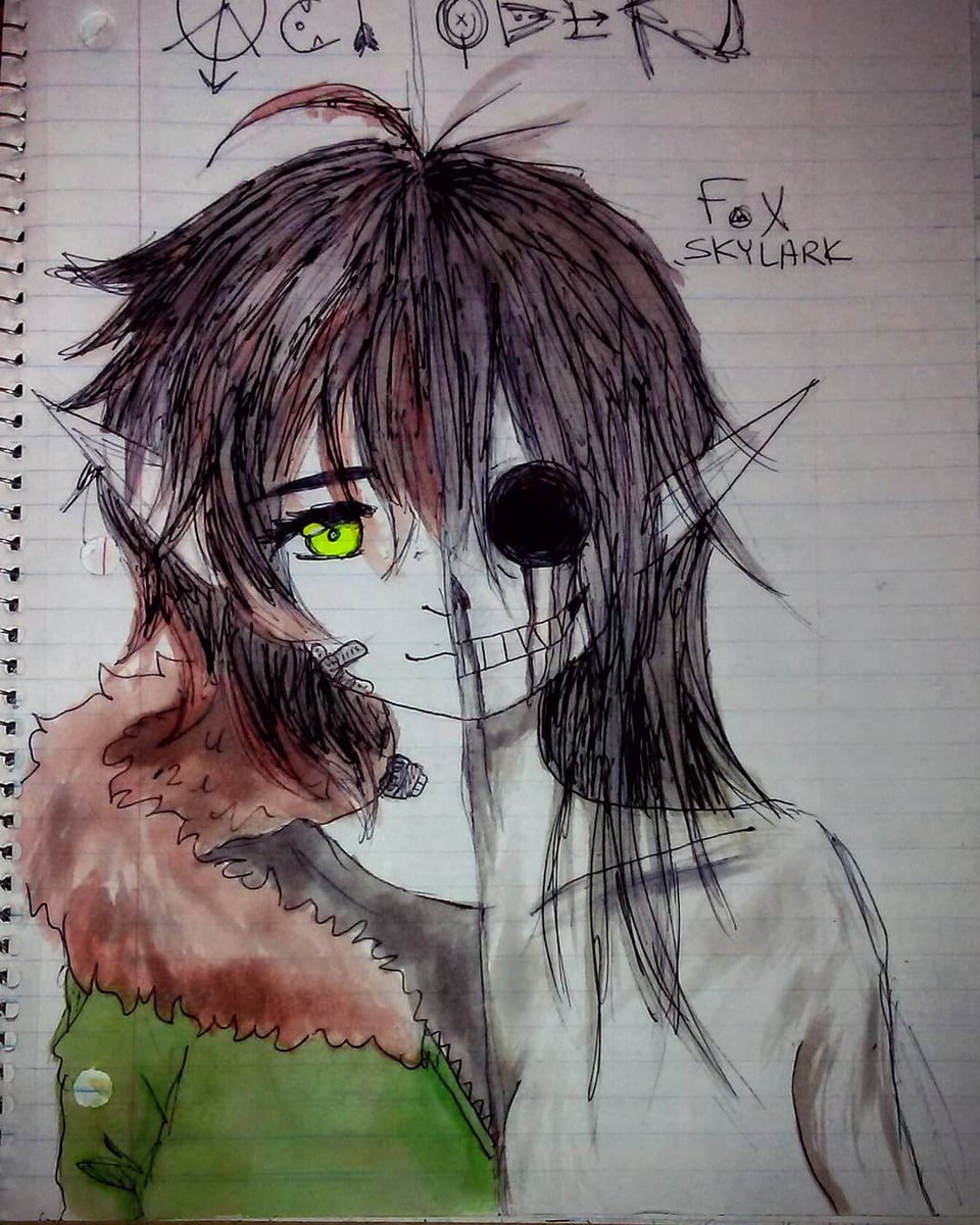 FoxSkylark's tweet photo. well, here are drawins of my very Second OC i made when i was a kid :D
#OctoberReaper https://t.co/cucpnEh8m2