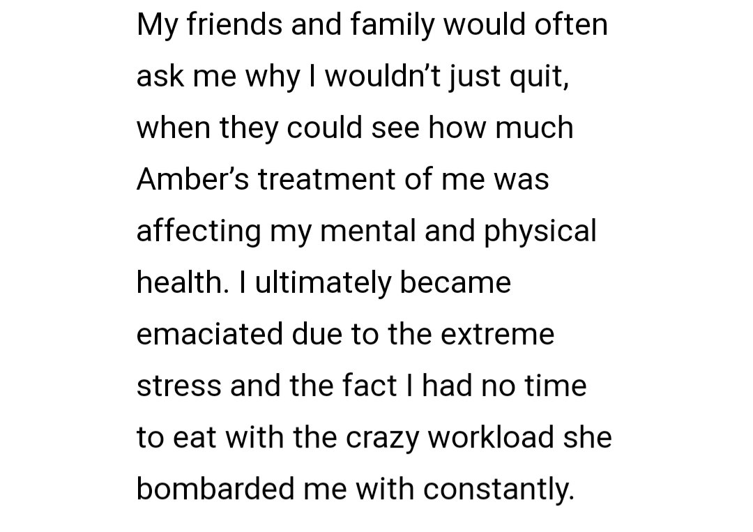 Kate describes the mental and verbal abuse Amber inflicted upon her and how it affected her.