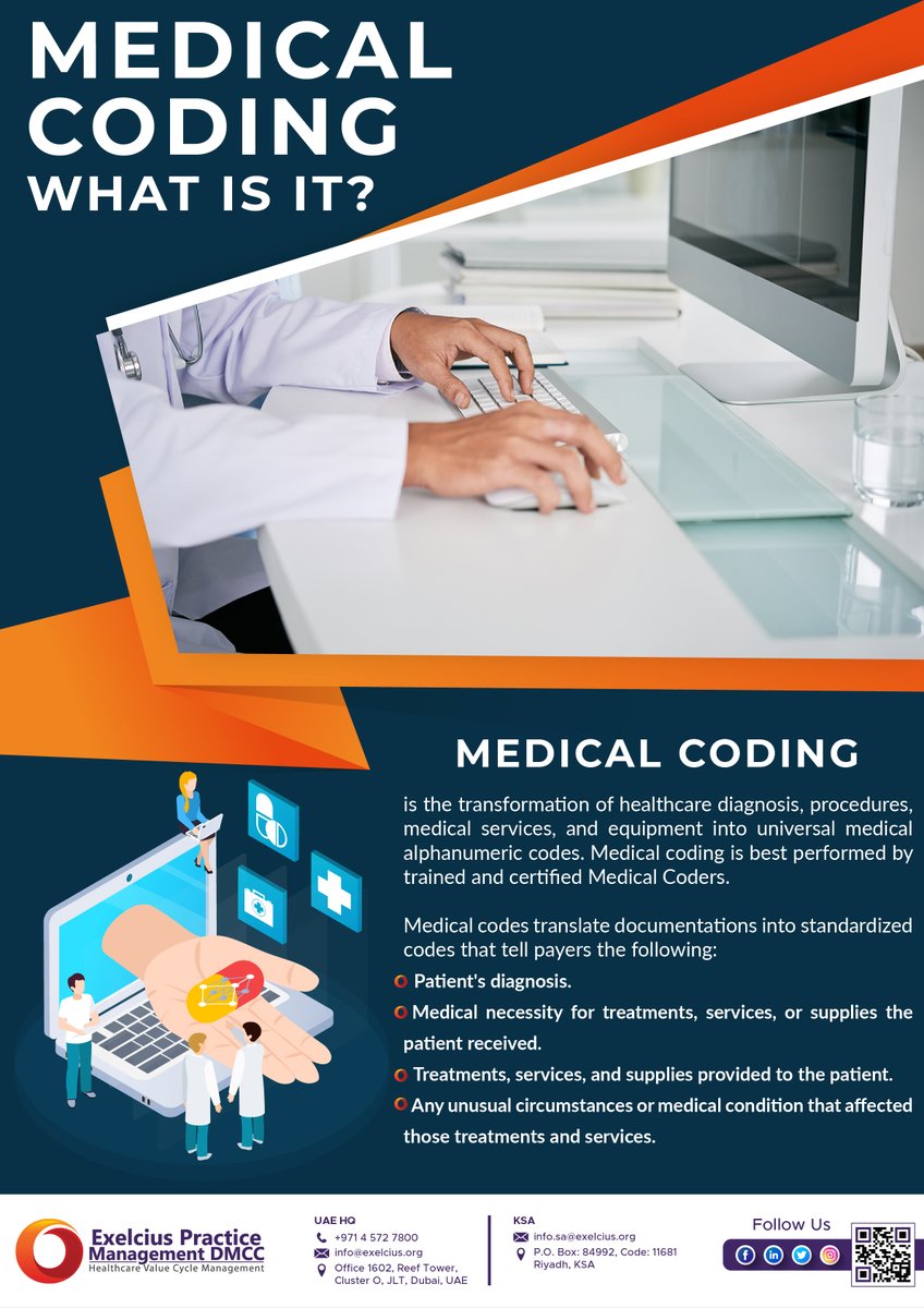 ExelciusDMCC's tweet photo. Medical coding is an integral part of medical billing and communications among healthcare providers and insurers.
Visit our website: https://t.co/27e6o0auRB #ceo #ceomindset #revenuecyclemanagement #hospitalmanagement #healthcare #healthcarefinance https://t.co/IXYWJQhFvv