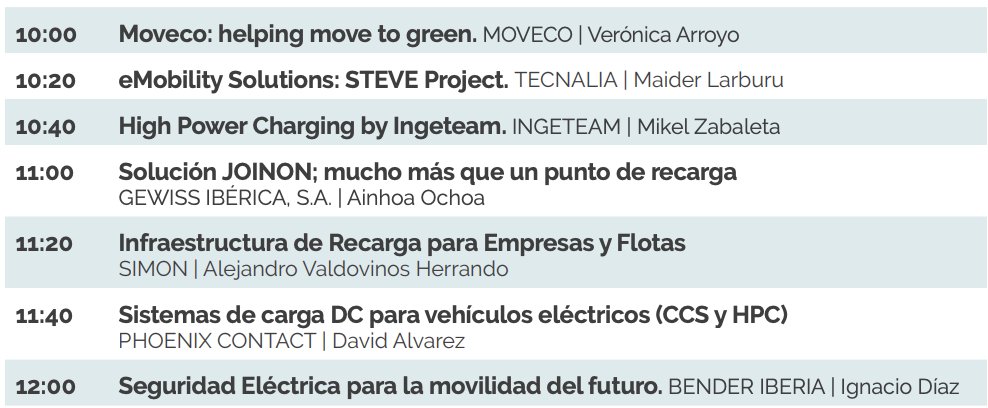 mubilexpo's tweet photo. 🔌 ➡ [EXHIBITOR’S CORNER] Martxoak, 11
📍 3. PABILOIA
⏰ ORDUTEGIA : 10.etatik -12: 00etara
🗣HIZLARIAK: @Moveco_es @tecnalia @ingeteam @GEWISS_Iberica @SimonElectricES 
@PhoenixContactE Bender Iberia #GoMoblity2020 #mugikortasuna #Iraunkorra #berrikuntza #automozioa https://t.co/byVvyRUrSv