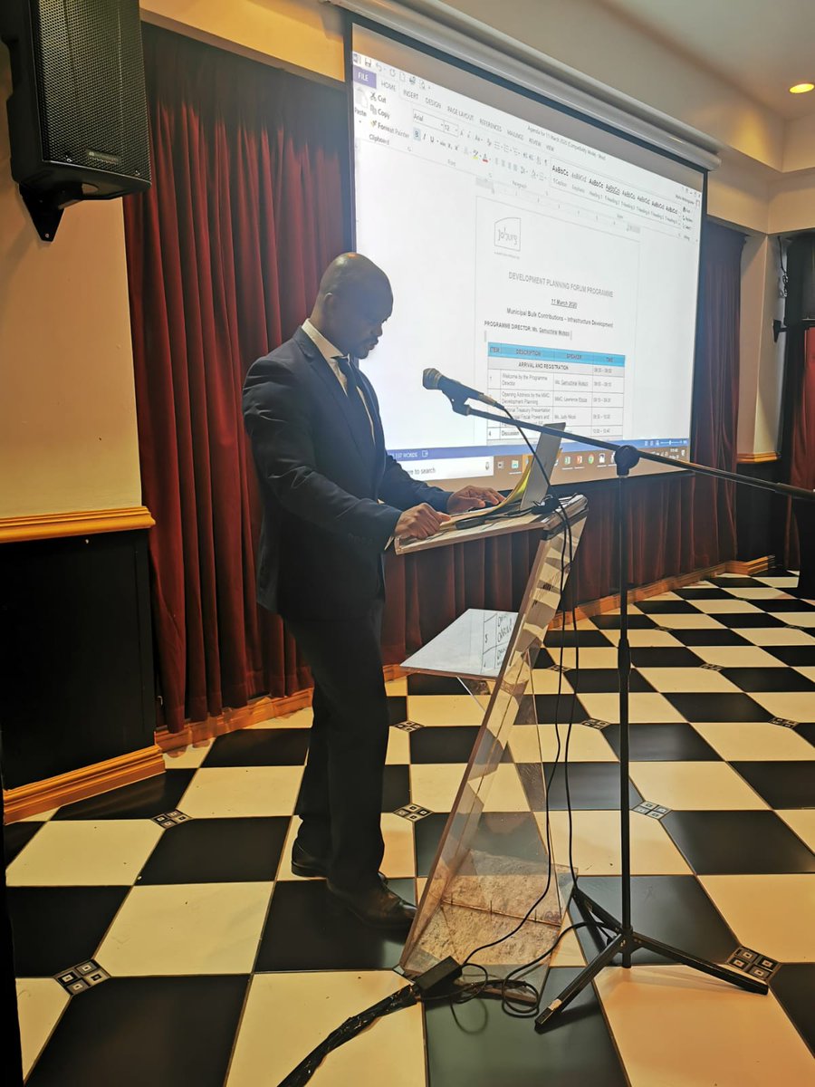 CityofJoburgZA's tweet photo. @CoJDevPlanning is mindful of the need for active participation & engagement with the development community to discuss strategic planning issues that will shape the development of the city, within the directive and deliverables of the city. -MMC @KhozalLawrence #DevPlanForum ^PS https://t.co/w62YRpoApJ