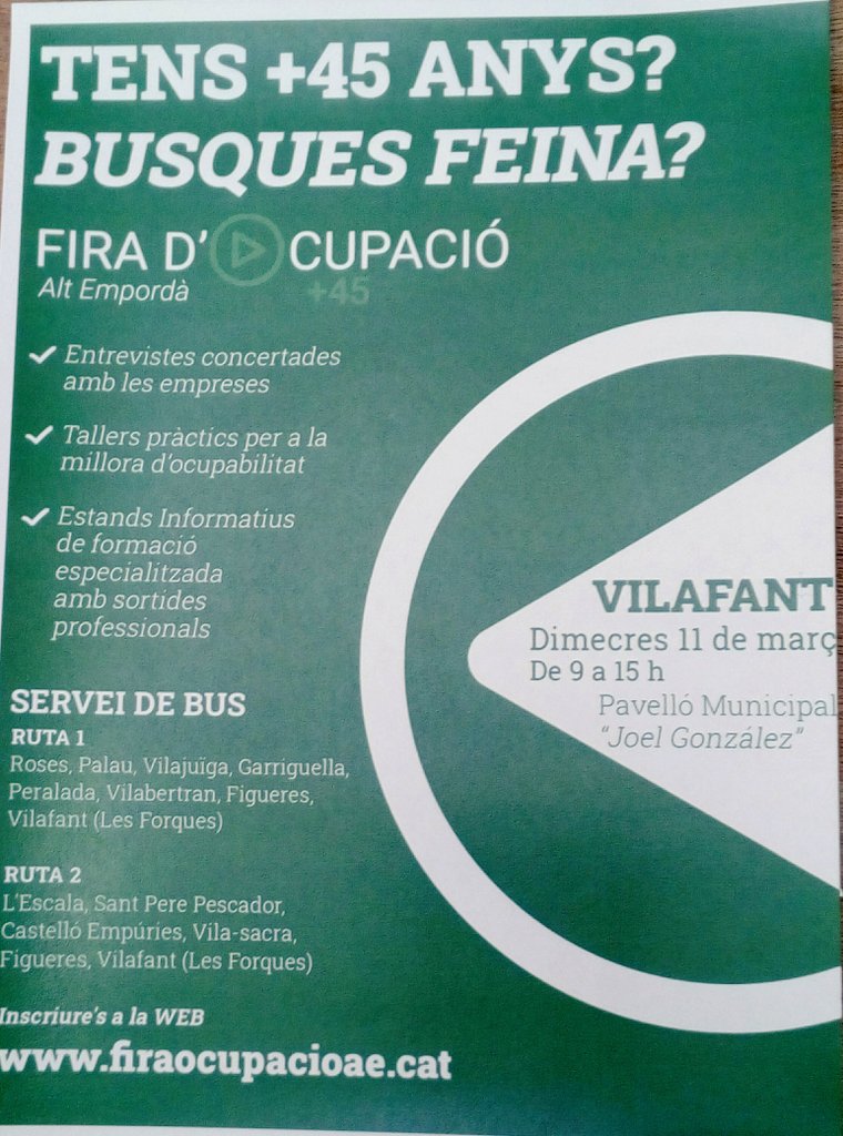 IDFOGirona's tweet photo. Avui a la Fira d'#ocupació +45 de l'#Altempordà informant dels serveis #formatius que oferim a la comarca i a la resta de la província de #Girona @UGTgi @IDFOformacion @CCAltEmporda @ocupaciocat @fpo_continua @ajfigueres @Castello_Emp @AjRoses https://t.co/9OMEPh8vi7