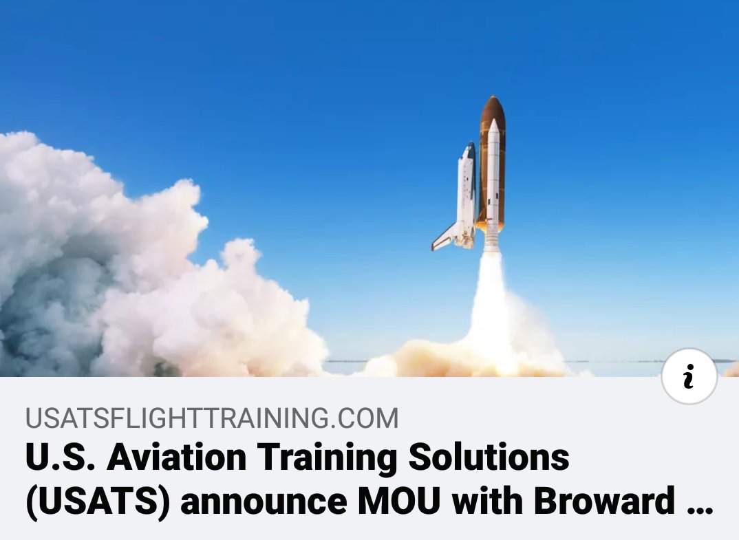 PilotoHeliUsa's tweet photo. We've recently partnered with Broward College, which will see current and future USATS students being offered Credit-for-Prior-Learning (CPL) towards the Broward College Associate of Science Degree in Professional Pilot Technology.
#usats #gaa #airlineacademy #becomeapilot https://t.co/wsnEqRAN55