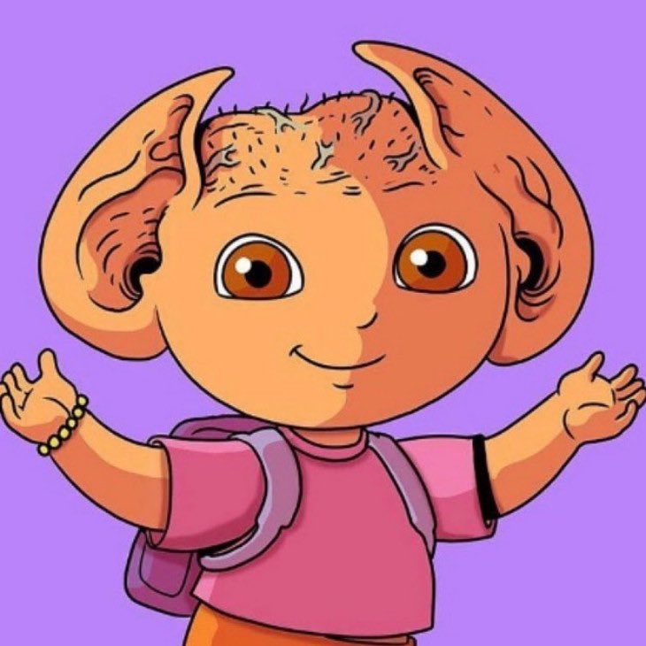 Dengan kuping segede ini ternyata Dora masih aja budek. 

“Katakan peta!”
“Peta!”
“Sekali lagi!”
“... ahelah. PETAAAA!
“Katakan lebih keras!”
“Budek amat sih, bngst?!!”