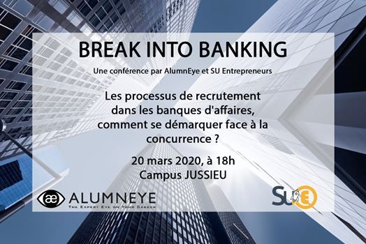 SorbUEntrep's tweet image. Un avantage imbattable pour être recruté en banque d'affaires, ça te tente ?
N'hésite pas à venir vendredi 20 mars à notre conférence sur le sujet !😍

Plus de détails : buff.ly/2wyNEZO

#entrepreneurs #banque #finance #recrutement
