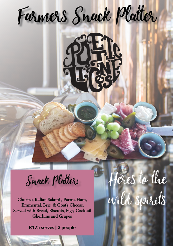wcoast's tweet image. RT @PoeticLicenseZA: The Poetic License New Farmers Snack Platter for 2 includes Chorizo, Italian Salami , Parma Ham, Emmental, Brie &amp;amp; Goat’s Cheese. Served with Bread, Biscuits, Figs, Cocktail
Gherkins and Grapes for R175

#PoeticLicenseDistilleryZA #Po…