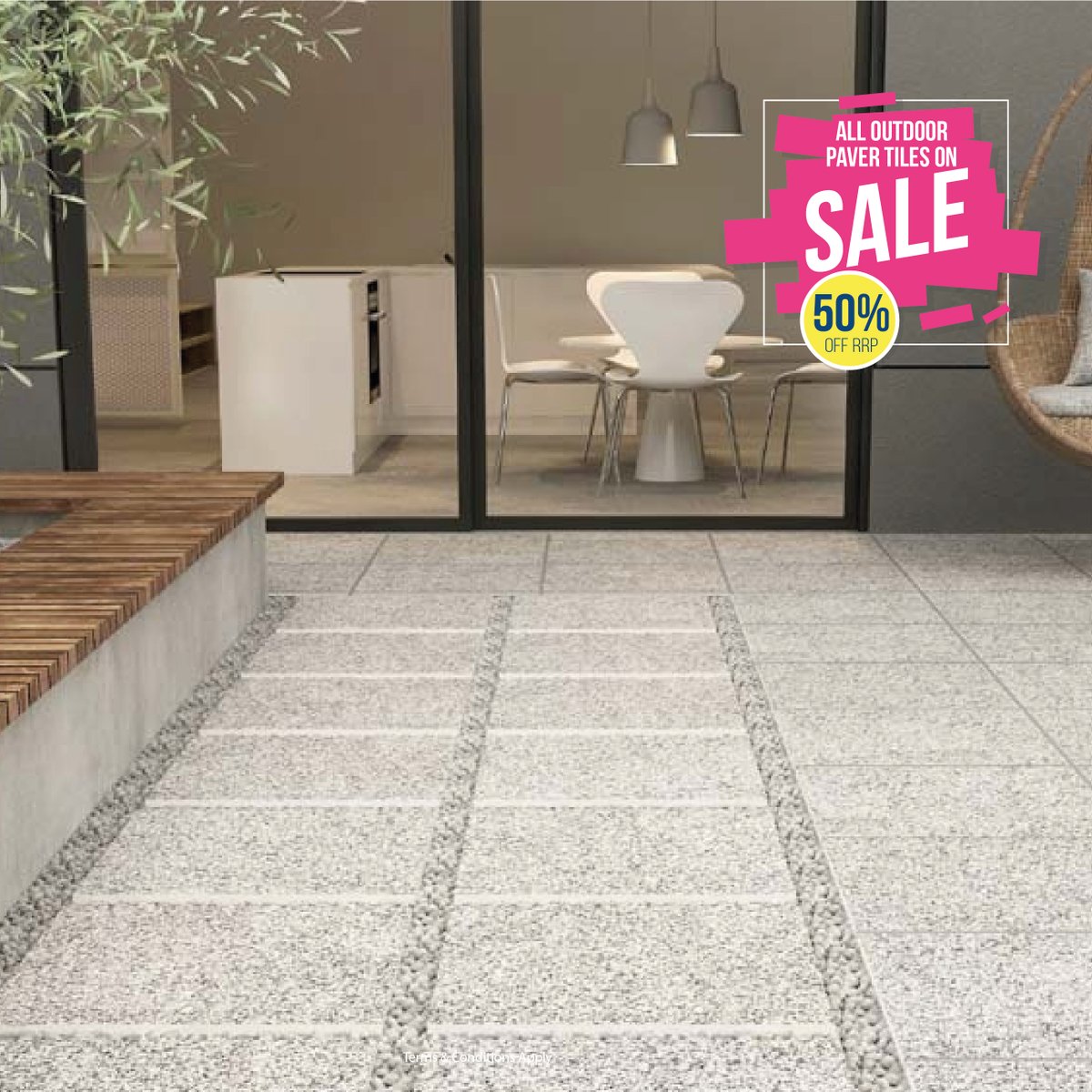 cutpricetiles's tweet photo. Don't forget to take advantage of our 50% off offer on all our outdoor pavers, there's even matching indoor tiles for selected ranges. Visit your local store today for more information https://t.co/37haU6GldY https://t.co/1VFeUCde7N