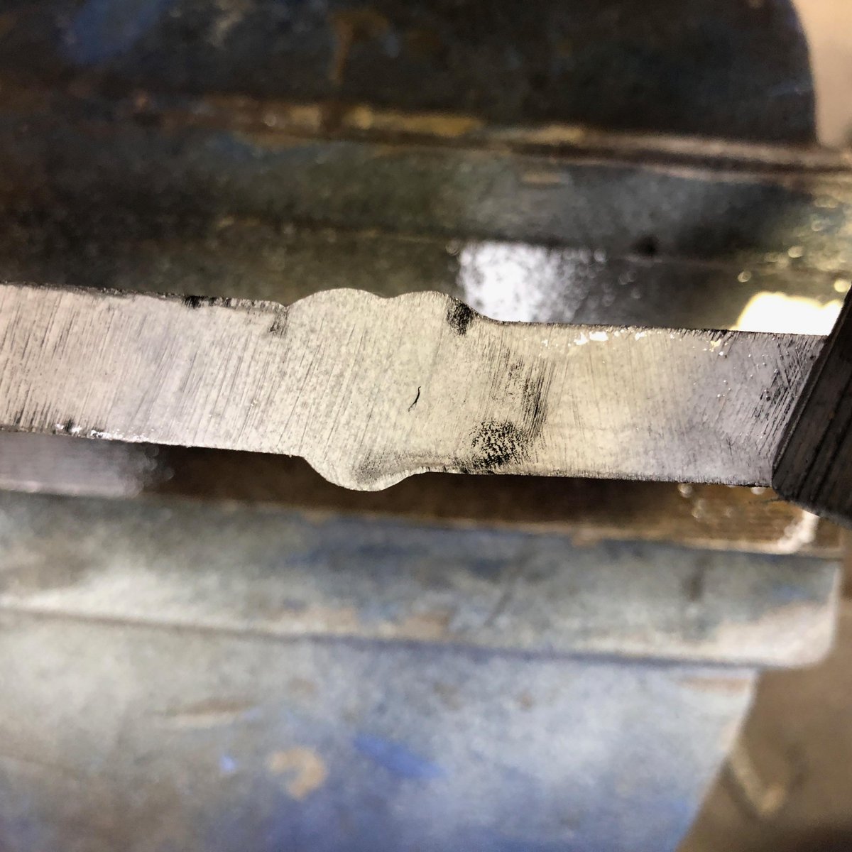 axisndt's tweet photo. This indication was found using Phased Array Ultrasonic Testing. The welder didn't believe our findings, so we cut it up. The defect was sized and positioned giving through wall extent and depth to within 1mm. #AxisNDT #PAUT # PhasedArray #Neverhadarepair https://t.co/ll8aeNtxmi