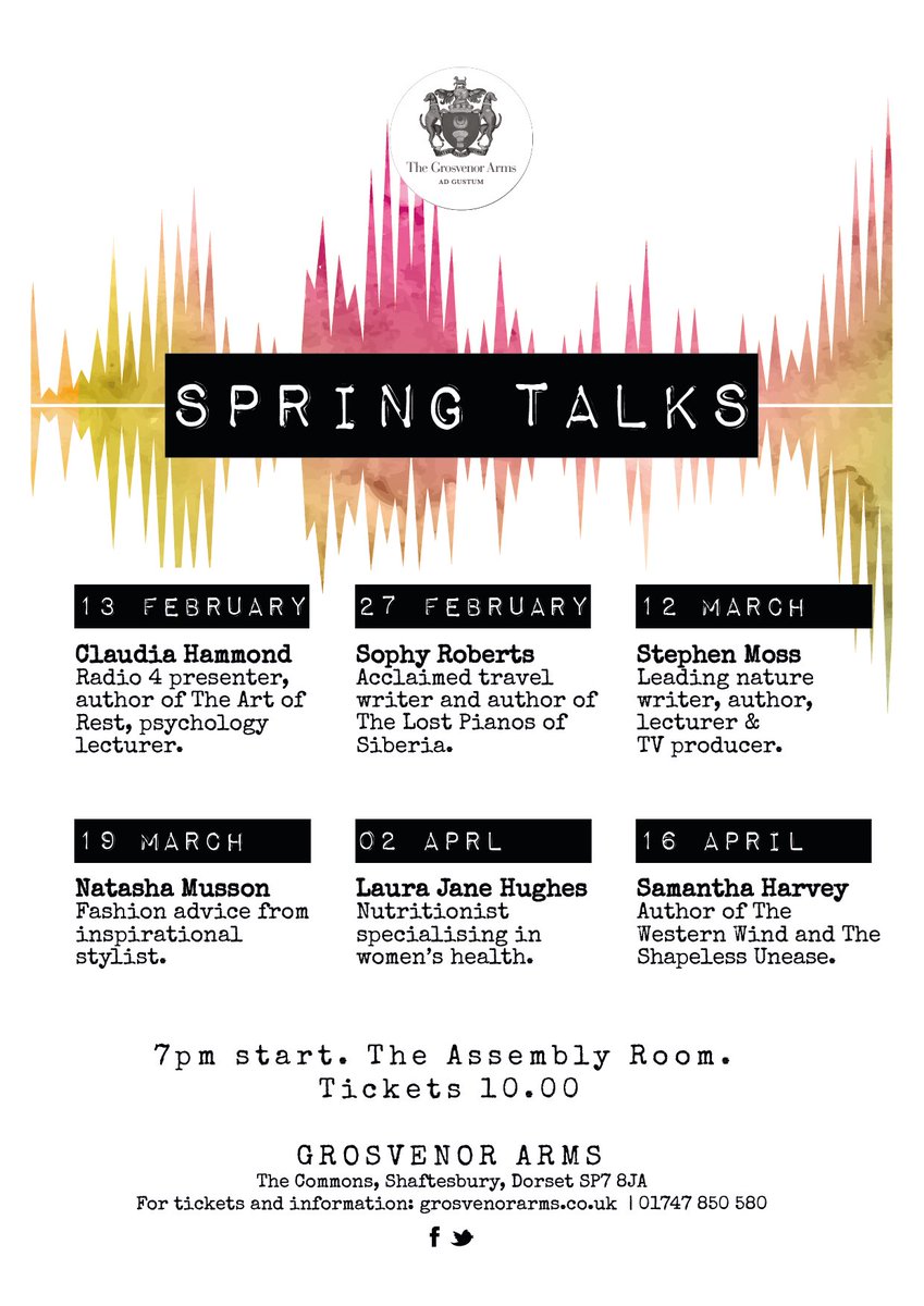 GrosvenorDorset's tweet photo. *SPRING TALKS - STEPHEN MOSS*
Our next #SpringTalk is TOMORROW - Thursday 12th March at 7pm! Stephen Moss is a leading nature writer, broadcaster and TV producer - he won a BAFTA as producer for BBC Spring Watch.
#inspiring #StephenMoss #BAFTA #TV #producer #inspirational https://t.co/X9JyUk0Jib