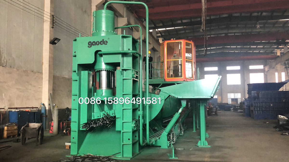 tracy_gaode's tweet photo. Test machine before delivery. 
# metal scrap shear# https://t.co/OspJSNvD2o