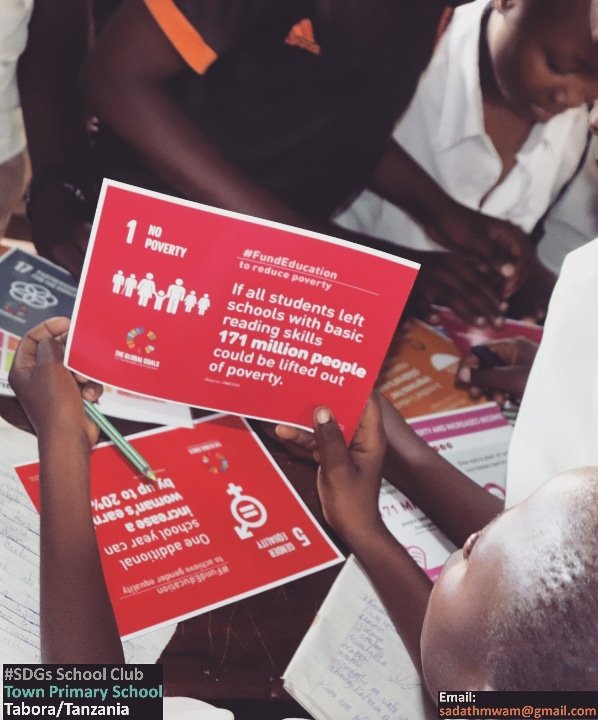 SMwamsema's tweet photo. #SDGs #Club
It is very important to raise a generation that understand the importance of education in achieving all #SDGs which led to poverty alleviation!
@codewa_tanzania
#17now #schoolsforsdgs
#TeachSDGs #SDGs2030 #gen_s #worldslargestlesson @worldviewedu @theworldslesson https://t.co/JC3bXMjxAH