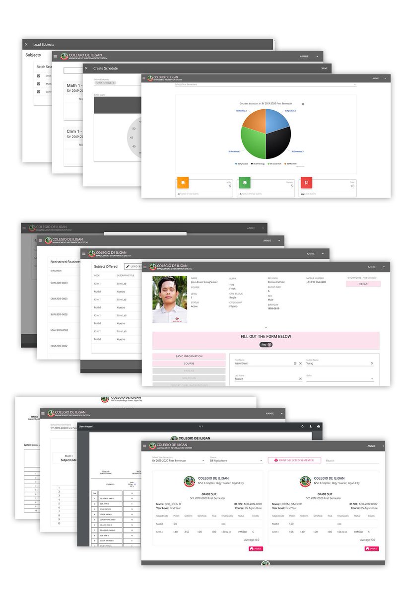Colegio De Iligan Management Information System is one of our recent successful projects.

Package includes the following:
*Enrolment System
*Faculty Loading and Scheduling System
*Grading System
*Student Information and Attendance System

#School #Development #Software #Laravel