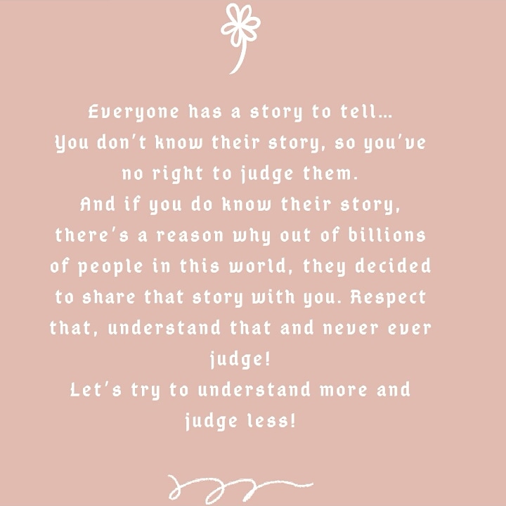 hints_happylife's tweet photo. Let's try to understand more and judge less! 💖 #positivepsychology #positivevibes #judgementfreezone #goodvibes #spirituality #spiritualjourney #understanding #Selfhelpblog #selfimprovement #positivequotes #betterworld #kindnessmatters #kindnessisyoursuperpower #bloggerstribe https://t.co/2gTfZwCRMD