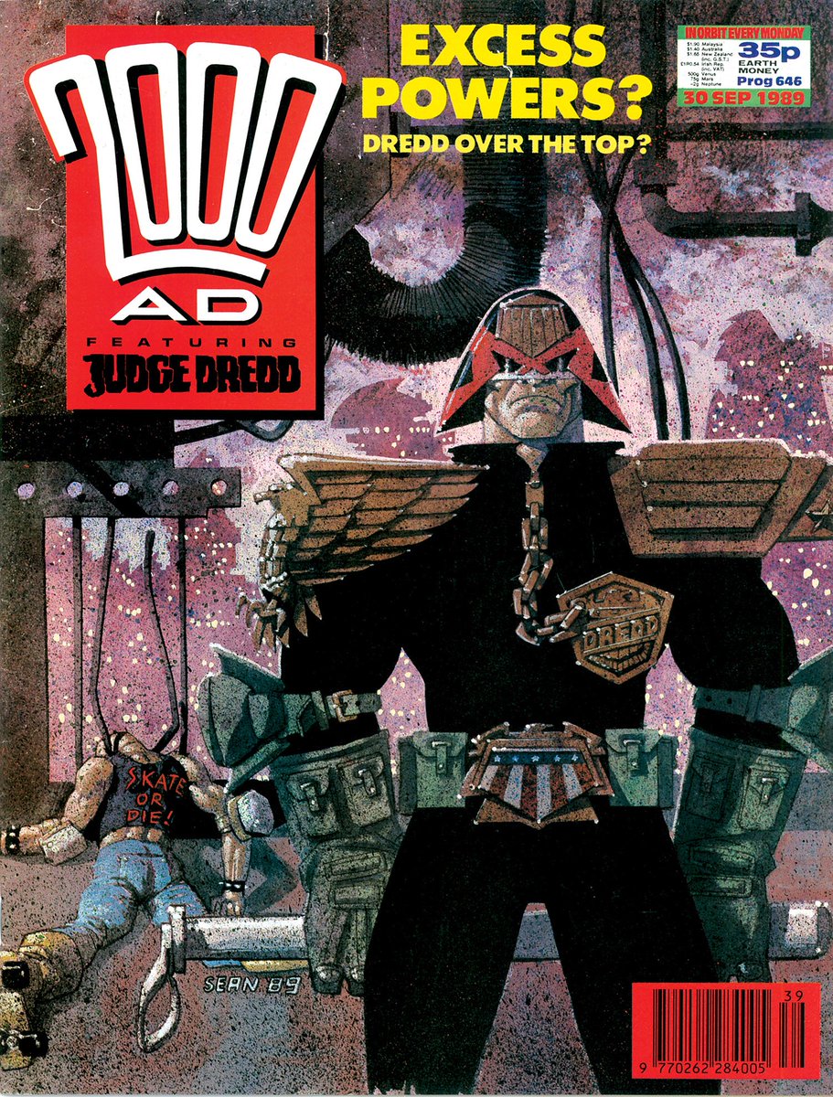  #40yearsofcomics #1989 Taught myself to paint with more New Statesmen and Third World War for  #Crisis, my first  @2000AD cover, and a special edition of Crisis with  @amnesty