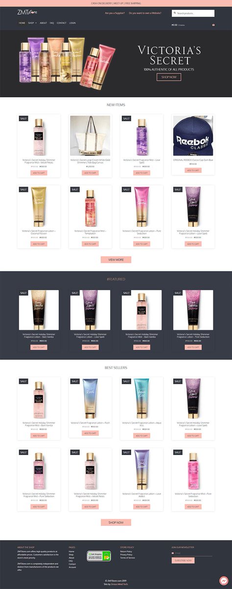 ZMT Store

This is an online store in the Philippines that aims to make shoppers experience
enjoyable, fast, provide customers satisfaction and mostly it is secured. This system was successfully #developed using WordPress CMS platform with WooCommerce.

#ecommerce #wordpress