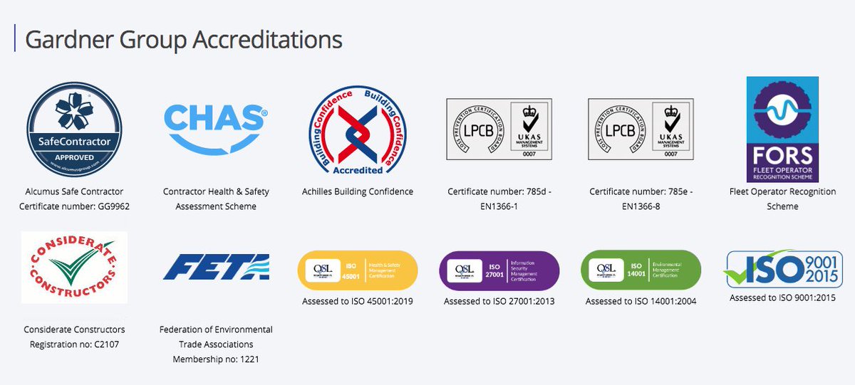 Gardner &amp; Co are dedicated to providing professional and quality services and meet the most stringent standards. Find out more about our certifications and policies: gardnerco.net/certifications

#GardnerGroup #ventilation #buildingstandards