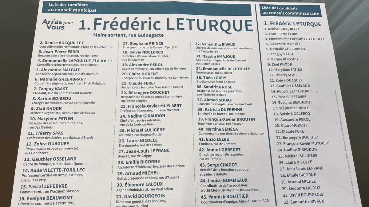 Leturque2020's tweet photo. 🗳 J-4 : 1er tour de l’Élection Municipale d’Arras

➡️ Vous allez recevoir dans les prochaines heures la profession de foi de la liste « #ArraspourVous avec Frédéric Leturque » dans votre boîte aux lettres ✉️

😉 Bonne lecture

#Leturque2020 #Arras #Arras2020 #Municipales2020 https://t.co/uqph4Jgrzl