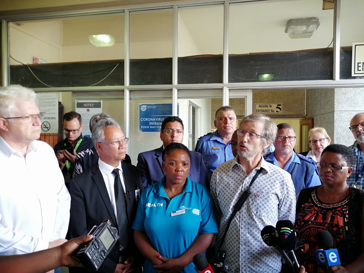 Provincial officials ahead of a media tour of the isolation ward for patients that present with #COVID19 symptoms, at Tygerberg Hospital <a href="/CapeTimesSA/">Cape Times</a> <a href="/IOL/">IOL News</a>