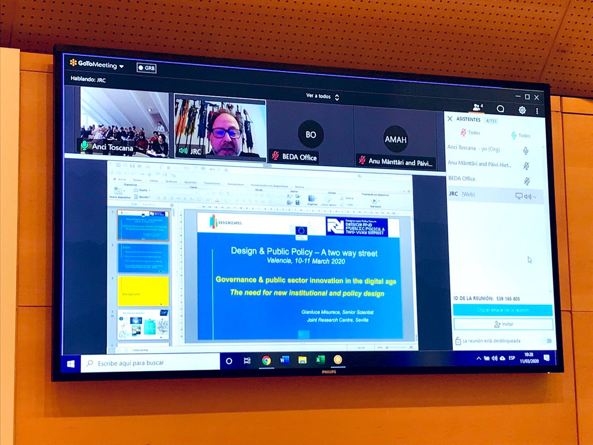heretakis's tweet photo. Governance & public sector innovation in the digital age @Gianlucamisu @designscapesEU @CACiencies @AjuntamentVLC #H2020 #SmartCities #DesignscapesPolicyForum @Econcult_UV @adcv_com @designvlc #ValenciaWDC2022 #WDC2022 https://t.co/qUB4isvUvz