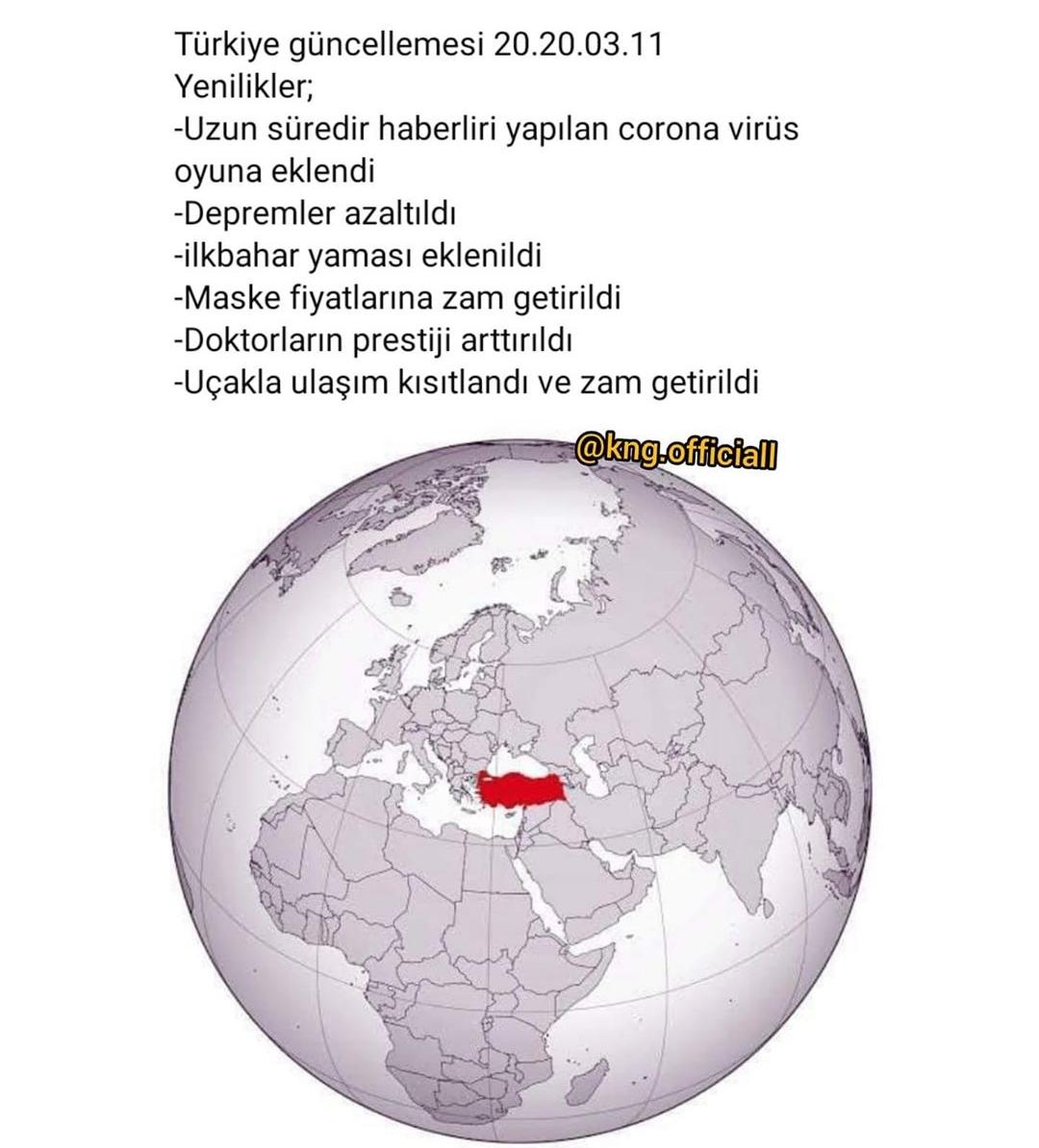 E bir el oynayalım da ölünce çıkarız kasmaya başladı zaten #virüstürkiyede #Corona