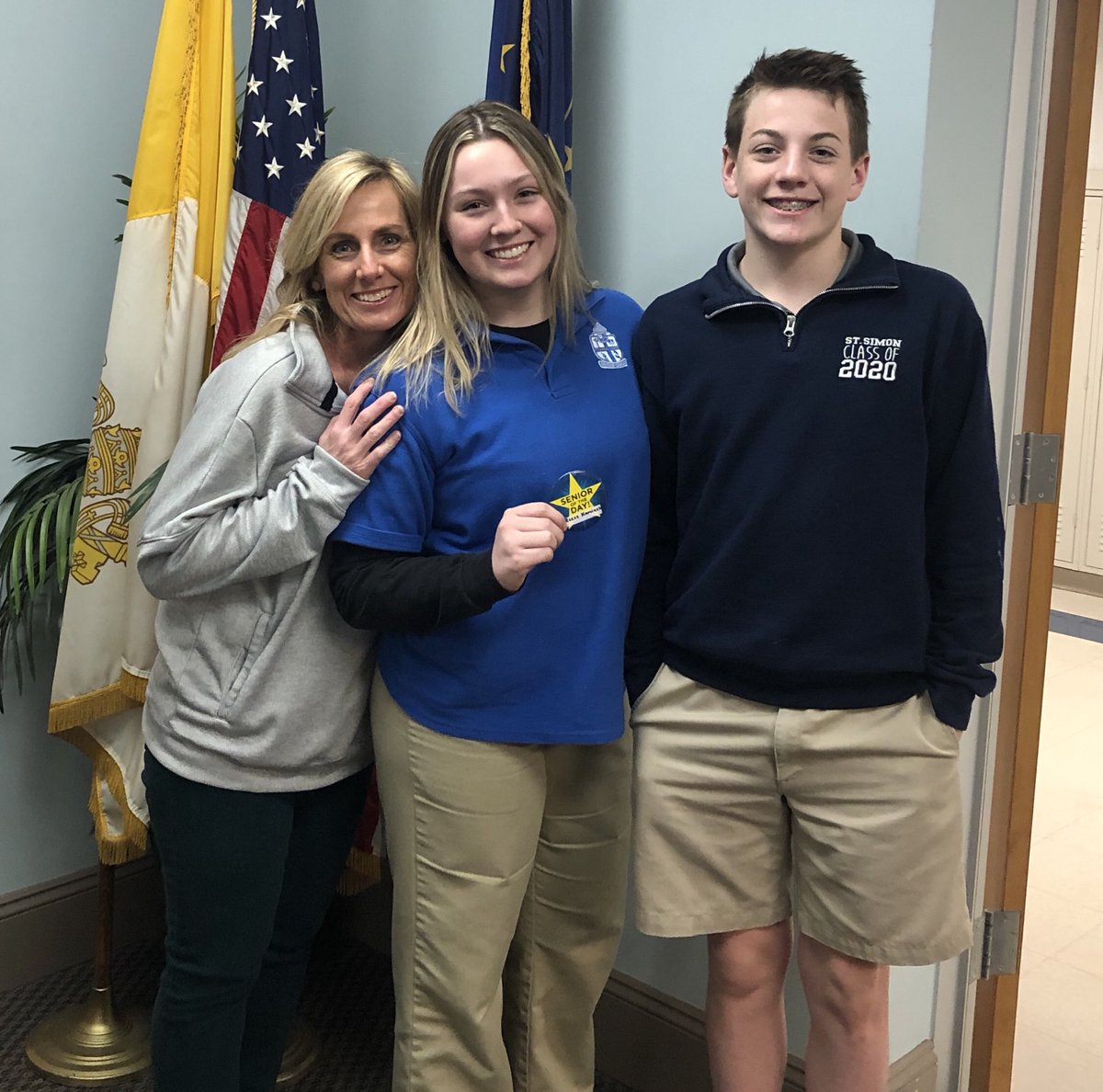 A wonderful young lady, 
She always brings peace, 
Today we celebrate, 
A Senior named Reese!

Senior of the Day Reese Kaminski poses with mom Alison, and brother Jake who is registering today! It’s a great day to be a Kaminski!

#Classof2020