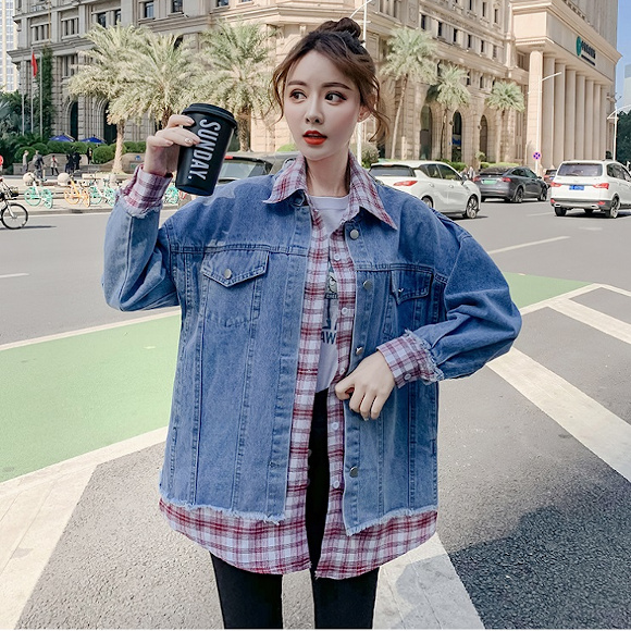 Papillon Shop チェックシャツ重ね着風 デニムジャケット T Co Irwkr3vuh6 インナーに拘らなくてもお洒落にキマる ゆったりシルエットで楽な着心地 サイズ Ll 4l対応 価格 5 9 9 9 円 本体 大きいサイズ デニム ジャケット Papillon Shop チェックシャツ重ね着風 デニムジャケット T Co Irwkr3vuh6 インナーに拘らなくてもお洒落にキマる ゆったりシルエットで楽な着心地 サイズ Ll 4l対応 価格 5 9 9 9 円 本体 大きいサイズ デニム ジャケット