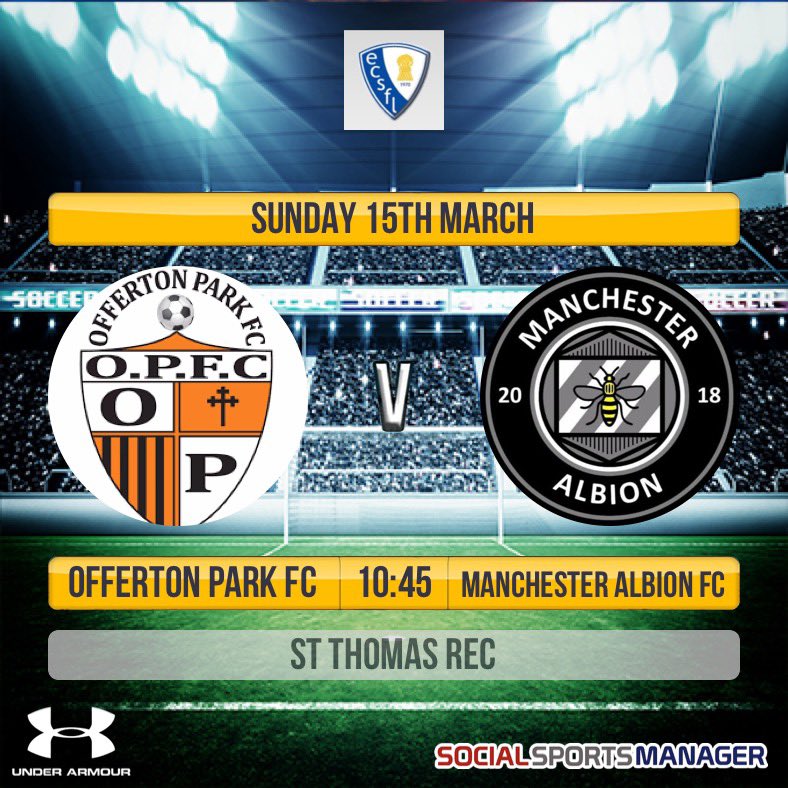 Our next league game is this Sunday at home against <a href="/ManchesterAlbo/">Manchester Albion FC</a>