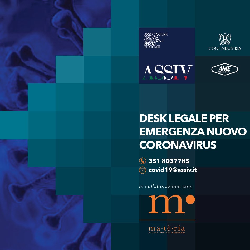 SNewsOnline's tweet photo. ASSIV: Desk Legale per emergenza COVID-19
➡️https://t.co/L4OdcRBPsy⬅️
#Assiv ha attivato un Desk Legale per far fronte all’emergenza dovuta al #COVID19. “Stiamo vivendo un momento molto difficile - sottolinea la Presidente Assiv, Maria Cristina Urbano...
---
@assiv2017 https://t.co/8BMU4Nmfgs