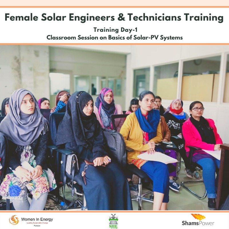irtezaubaid's tweet photo. In celebration of #InternationalWomensDay we initiated a skilled based training for #womeninenergy on Solar Plant designing and installation.Thrilled to partner with @PkWomenInEnergy and #ShamsPower The trainees will be spending next week on site visit and field trainings #SDGs https://t.co/Ut8zZbAXoY
