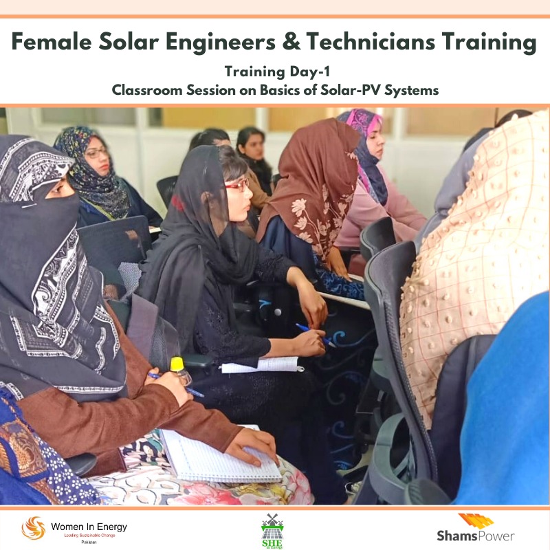 irtezaubaid's tweet photo. In celebration of #InternationalWomensDay we initiated a skilled based training for #womeninenergy on Solar Plant designing and installation.Thrilled to partner with @PkWomenInEnergy and #ShamsPower The trainees will be spending next week on site visit and field trainings #SDGs https://t.co/Ut8zZbAXoY